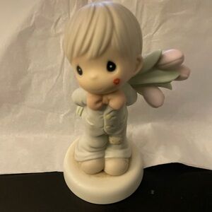 Precious Moments “For The Sweetest Tu-Lips in Town" 1997 Boy with Tulips 306959